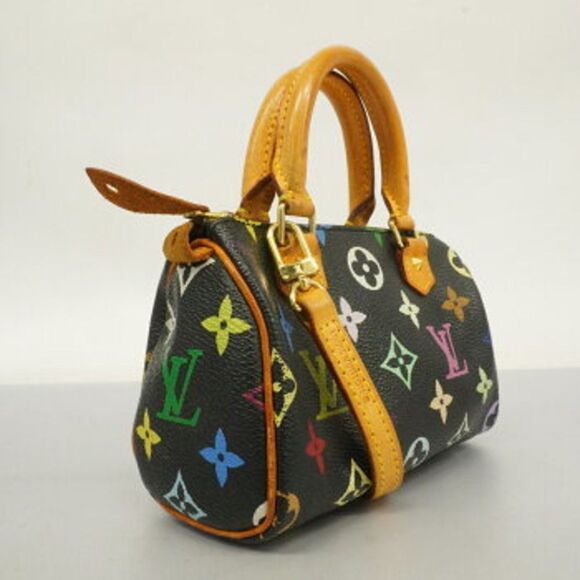 Louis Vuitton Monogram Multicolor Mini Speedy Shoulder Bag Black - Picture 2 of 11